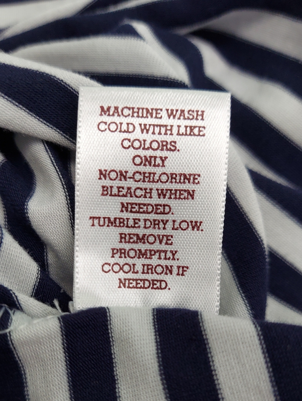 SO V-Neck Striped Navy and White Tee, Mint Striped Short Sleeves, Size Large▪︎ - Picture 6 of 8